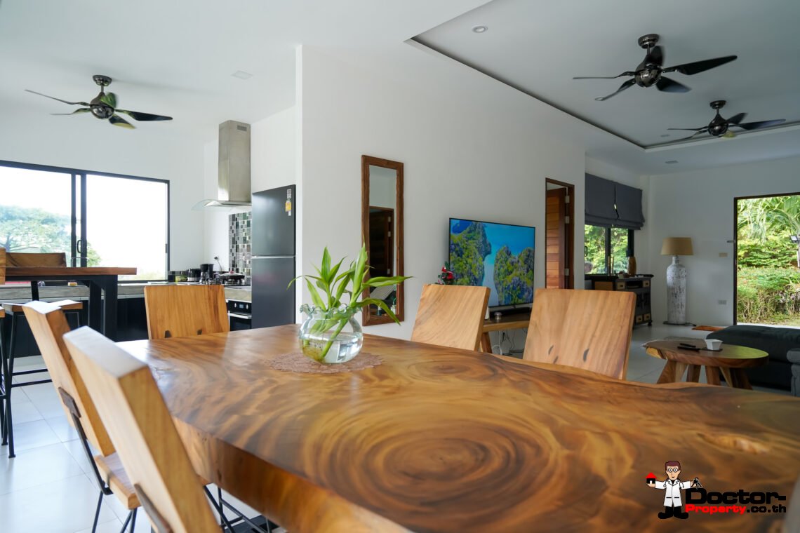 3 Bed Pool Villa with Partial Sea View – Bang Por, Koh Samui – For Sale